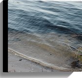 WallClassics - Canvas - Kalm Aanstromend Water - 30x30 cm Foto op Canvas Schilderij (Wanddecoratie op Canvas)