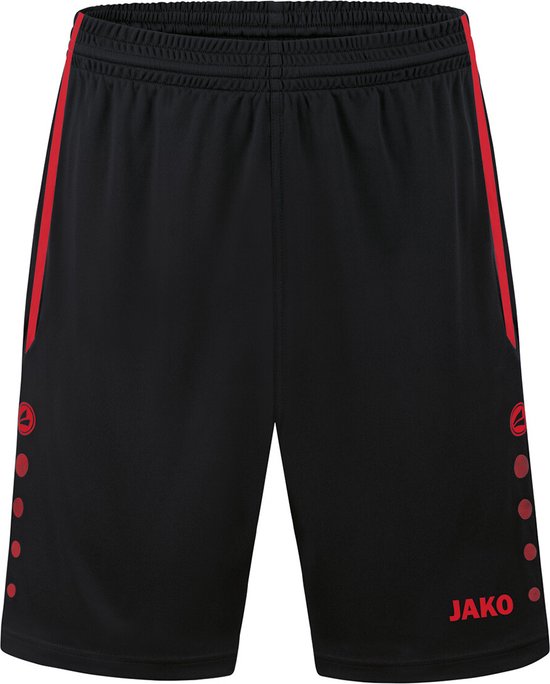 Jako - Short Allround - Zwart met Rode Shorts-XXL