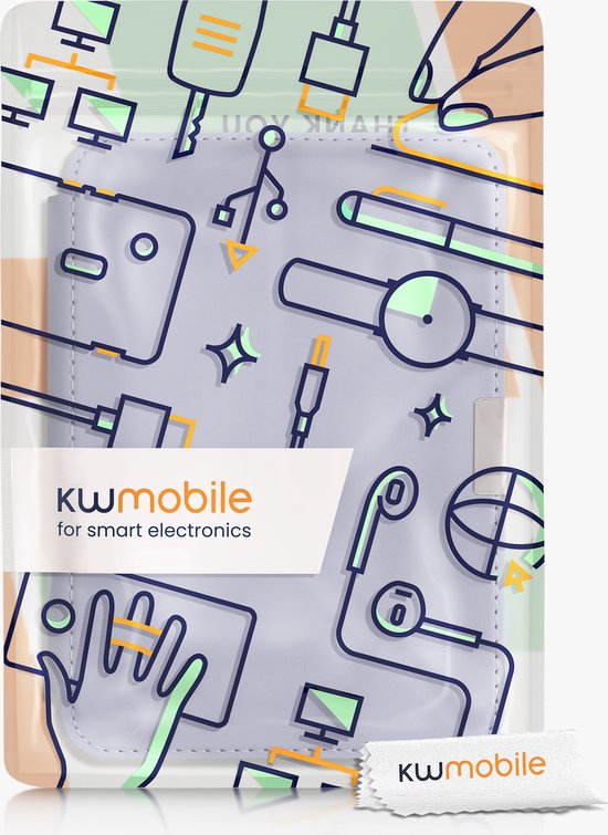 kwmobile e-reader hoesje geschikt voor Tolino Vision 1 / 2 / 3 / 4 HD hoes - Ereader flip case met standaard - E reader cover van kunstleer - In lavendel van Merkloos — afbeelding 3