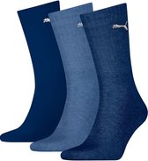 Puma Crew Sock Light (pack de 3) - chaussettes - bleu foncé - Taille : 43-46