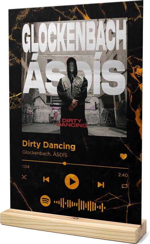 Songr Spotify Muziek Bordje - Dirty Dancing - Glockenbach, ÁSDÍS - 20x30 -  Zwart Goud... | bol.com