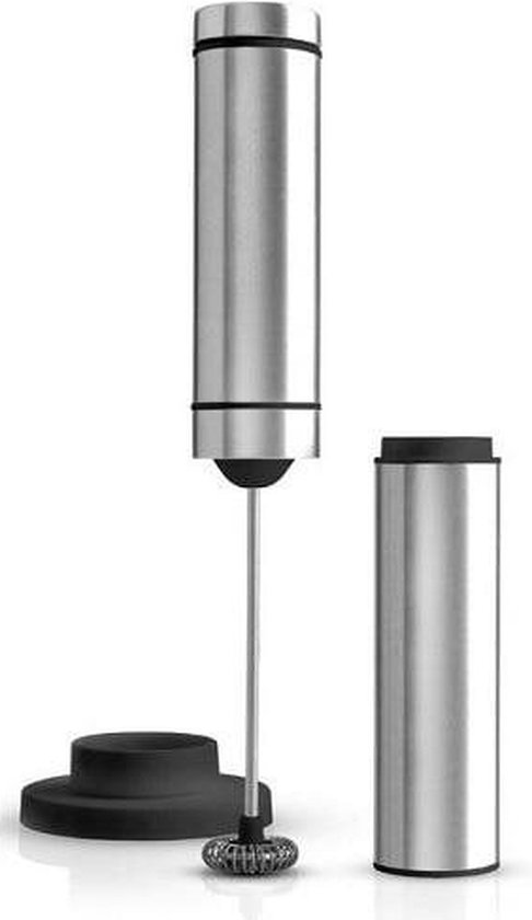 AdHoc Rapido Melkopschuimer Zilver RVS / incl. batterij