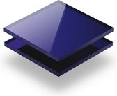 Plexiglas plaat 3 mm dik - 60 x 30 cm - Spiegel Blauw