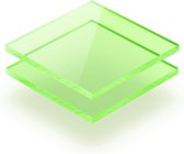 Plexiglas plaat 3 mm dik - 100 x 80 cm - Fluor Groen