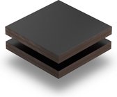 HPL plaat 6 mm dik - 100 x 50 cm - Structuur Zwart