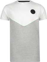 4PRESIDENT T-shirt jongens - Colour Block White - Maat 104