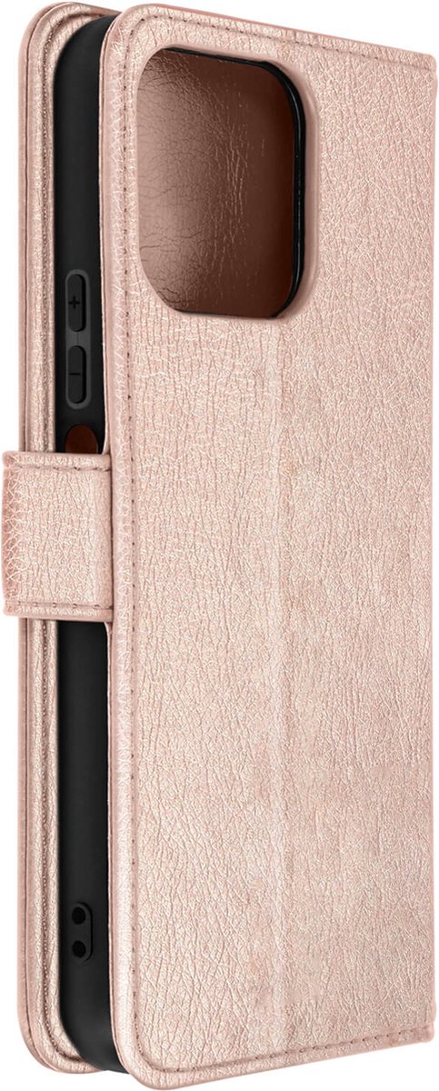 Geschikt voor Honor 70 Lite, X8 5G / X6 Foliohoes Portefeuille Support Functie – Rose goud