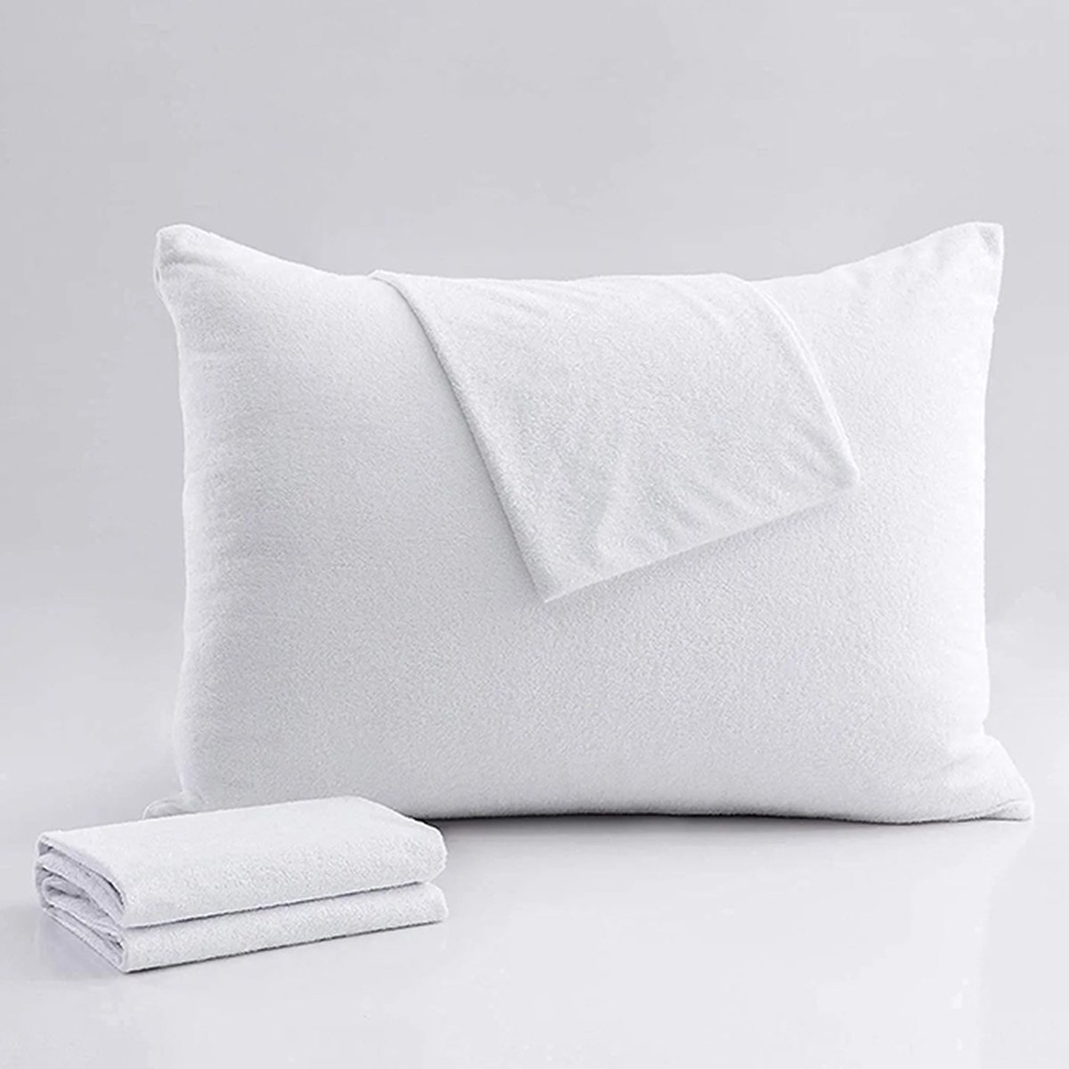 Zavelo Molton Kussenslopen - Kussenbeschermer - Molton Kussensloop 60 x 70 cm - 100% Katoen - (2 stuks)