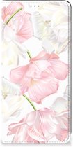 Stand Case Hoesje Cadeau voor Mama OPPO A17 Smart Cover Mooie Bloemen