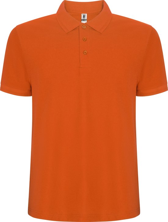 Oranje heren unisex Polo korte mouwen Pegaso merk Roly maat XL