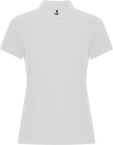 Witte dames unisex Polo korte mouwen Pegaso merk Roly maat L