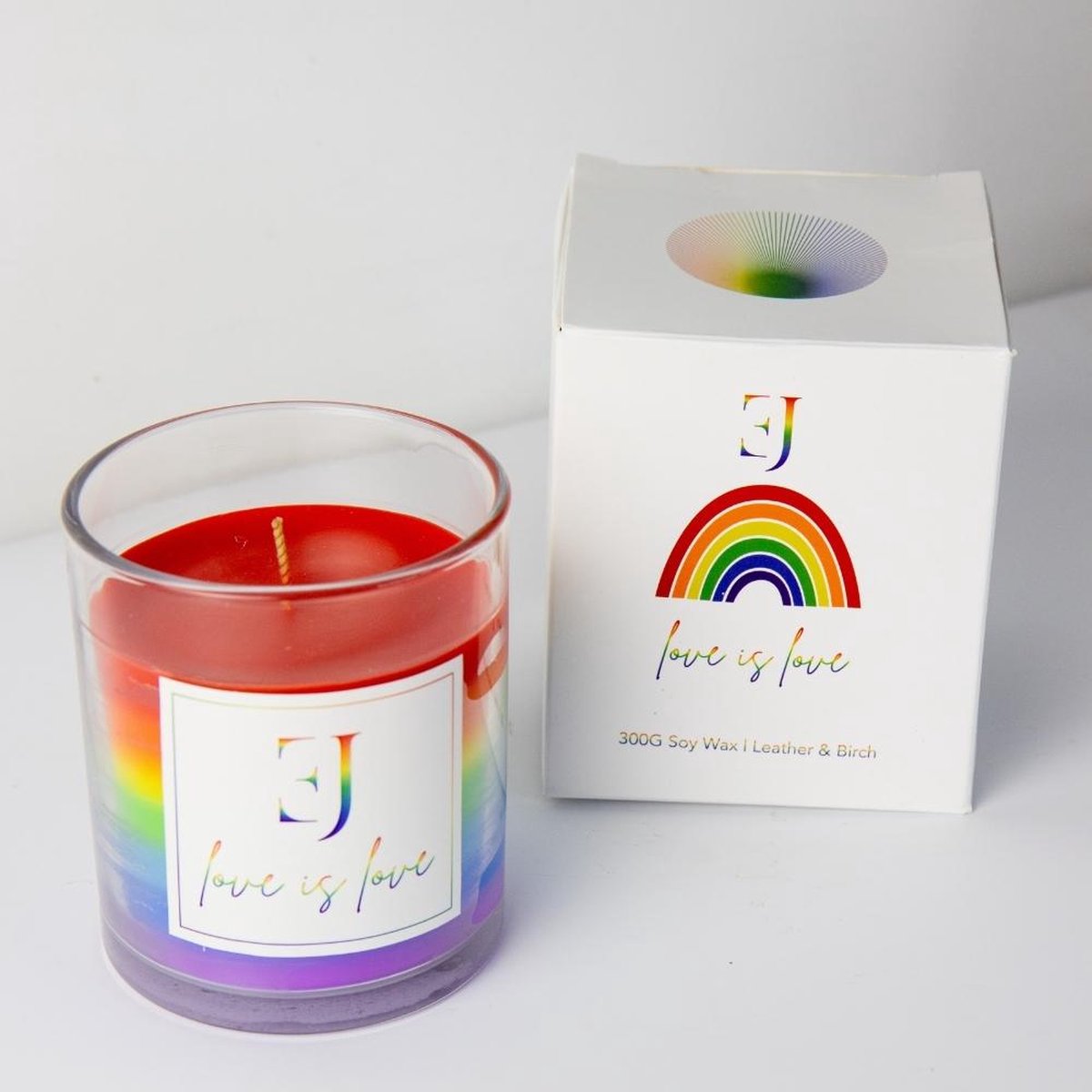 Exclujess ‘Love is love’ regenboogkaars van natuurlijke sojawas
