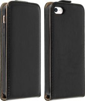 Etuihoes Geschikt voor Apple iPhone 5/5S/SE 2017 Ultra dun met klep – Zwart