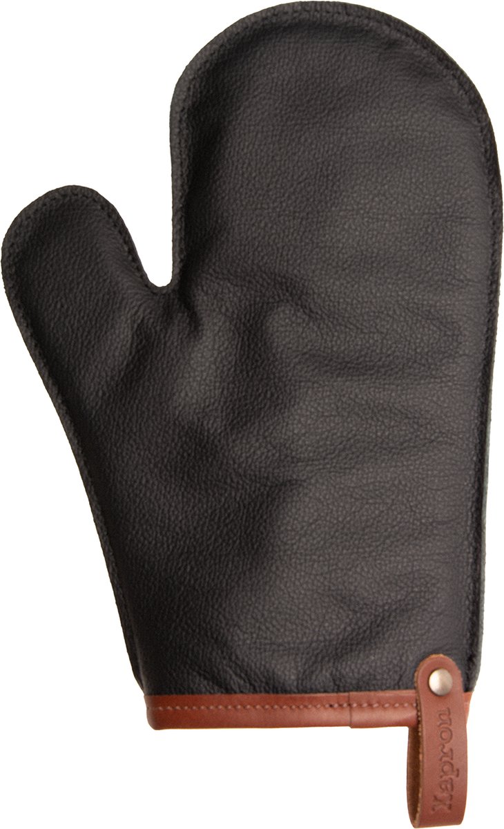 Xapron Leren Ovenwant Bovine Zwart