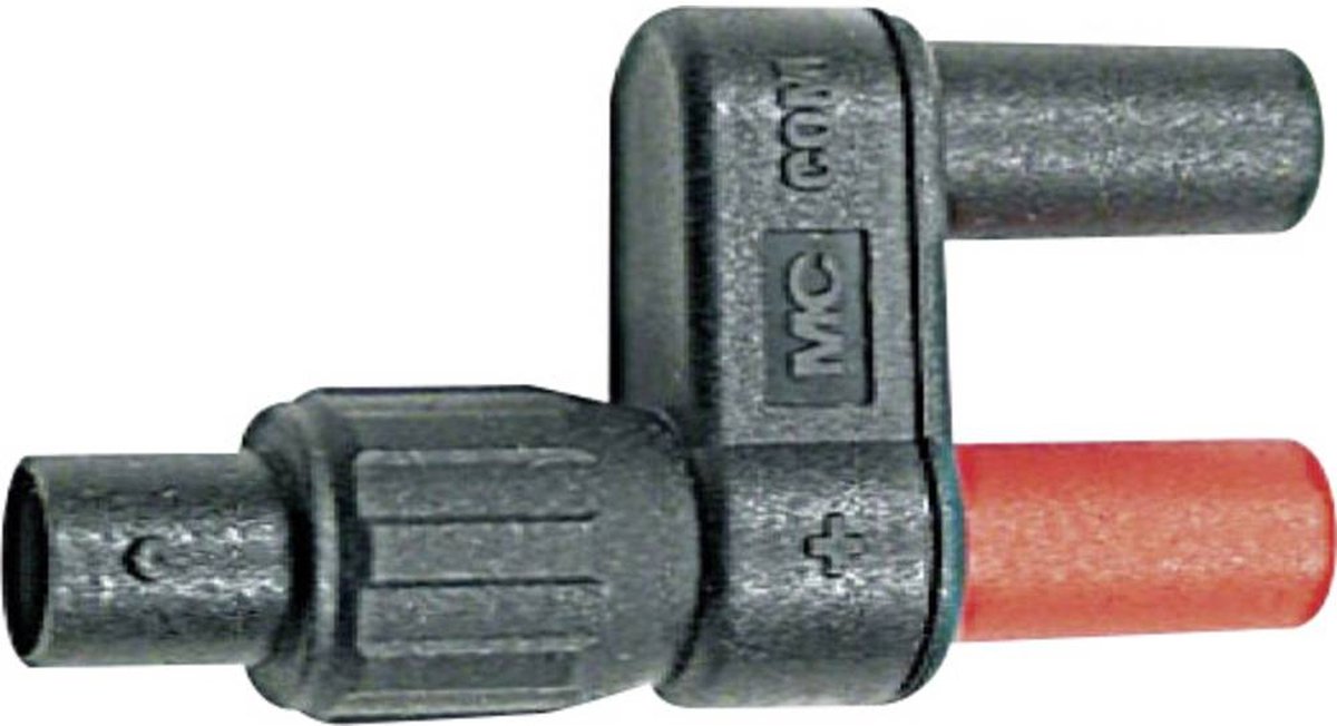 Stäubli XF-BB/4 Meetadapter BNC-bus - Bus 4 mm Aanraakveilig Zwart, Rood