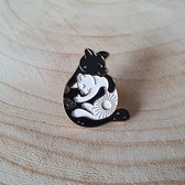 Enamel pin, kleding pin, broche, verzamelen, katten