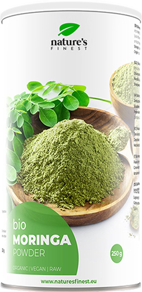 Goedkoopste Nature's Finest Moringa Poeder Bio – 100 Biologisch & Onbewerkt Superfood - Rijk aan Vitaminen, Mineralen, Eiwitten & Vezels - Versterkt Immuunsysteem & Ondersteunt Spijsvertering op Natuurlijke Wijze