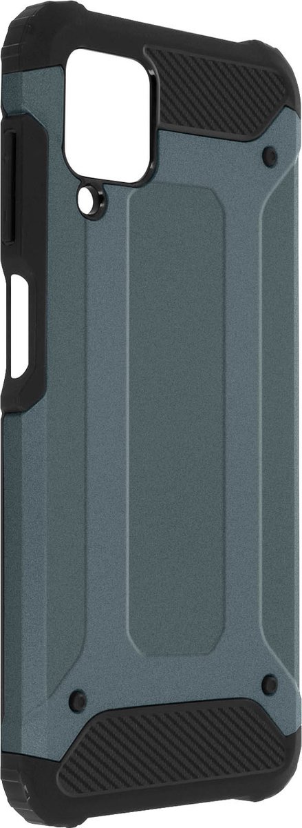 Geschikt voor Samsung Galaxy A12 Defender II-hoes Relief Hybrid Fall nachtblauw