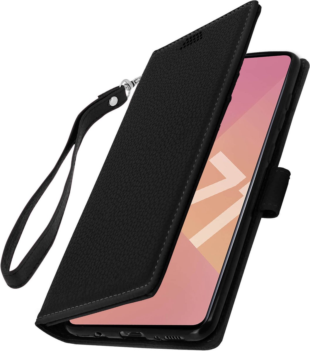 Cover Geschikt voor Samsung Galaxy A71 Flip Wallet Stand Video zwarte