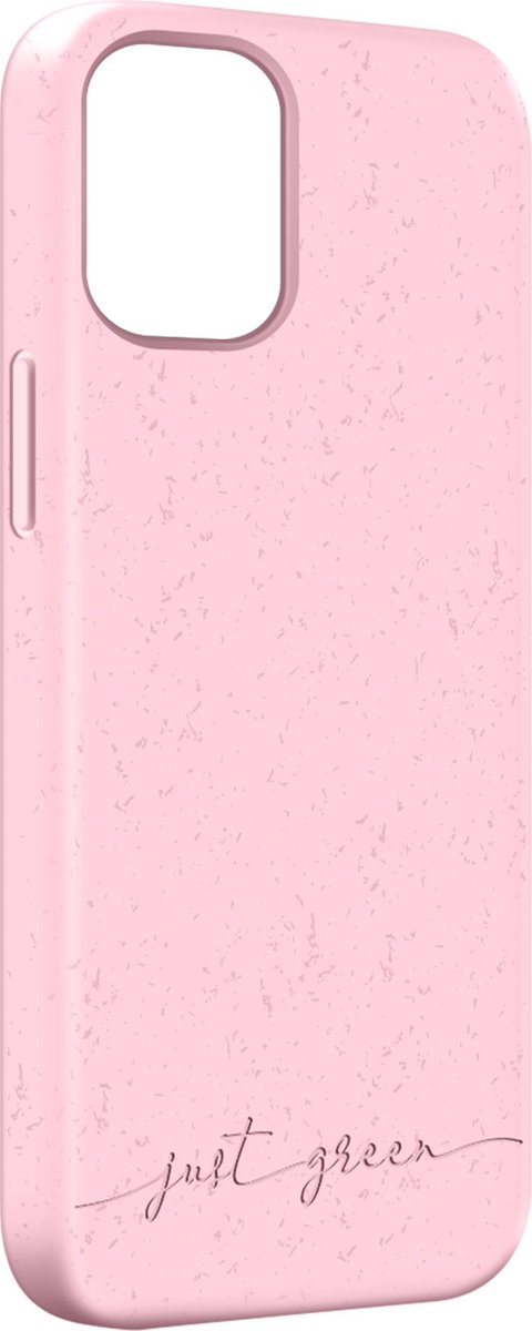 Apple iPhone 12 Mini biologisch afbreekbaar, Just Green roze hoesje