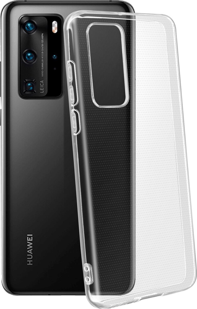 Geschikt voor Huawei P40 Pro Case Resistant Soft Flexible Gel Silicone transparant