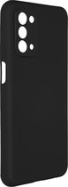 Geschikt voor Oppo A74 5G/A54 5G siliconen hoesje semi-rigide Soft-touch afwerking Zwart