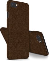 Convient pour Apple iPhone7/8/SE 2020-2022 Hybrid Case Fabric Finish Anti Stain Washable Brown