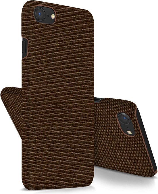 Geschikt voor Apple iPhone7/8/SE 2020-2022 Hybrid Case Stofafwerking Antivlek Wasbaar bruin