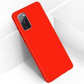 Convient pour Samsung Galaxy S20 FE siliconen hoesje semi-rigide finition Soft-touch rouge