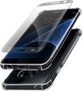 Pack Protection Geschikt voor Samsung Galaxy S7 Edge hoesje + transparant gehard glas