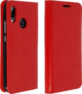 Leren Foliocase Geschikt voor Huawei P20 Lite Kaarthouder Standfunctie - Rood