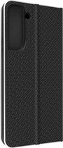 Geschikt voor Samsung Galaxy S22 Plus Carbon Folio-hoes Kaarthouder Standaard Forcell Luna