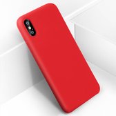 Geschikt voor Apple iPhone X/XS siliconen hoesje semi-rigide Soft-touch afwerking rood