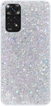ADEL Premium Siliconen Back Cover Softcase Hoesje Geschikt voor Xiaomi Redmi Note 11s/ 11 - Bling Bling Glitter Zilver