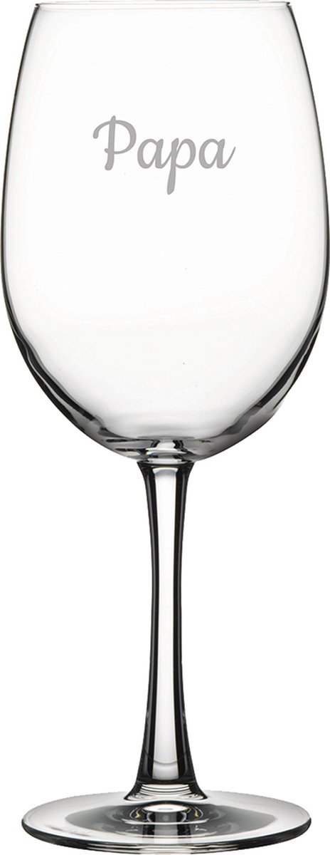 Rode wijnglas gegraveerd - 46cl - Papa