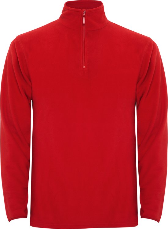 Rode dunne fleece trui met halve rits model Himalaya merk Roly maat 2XL