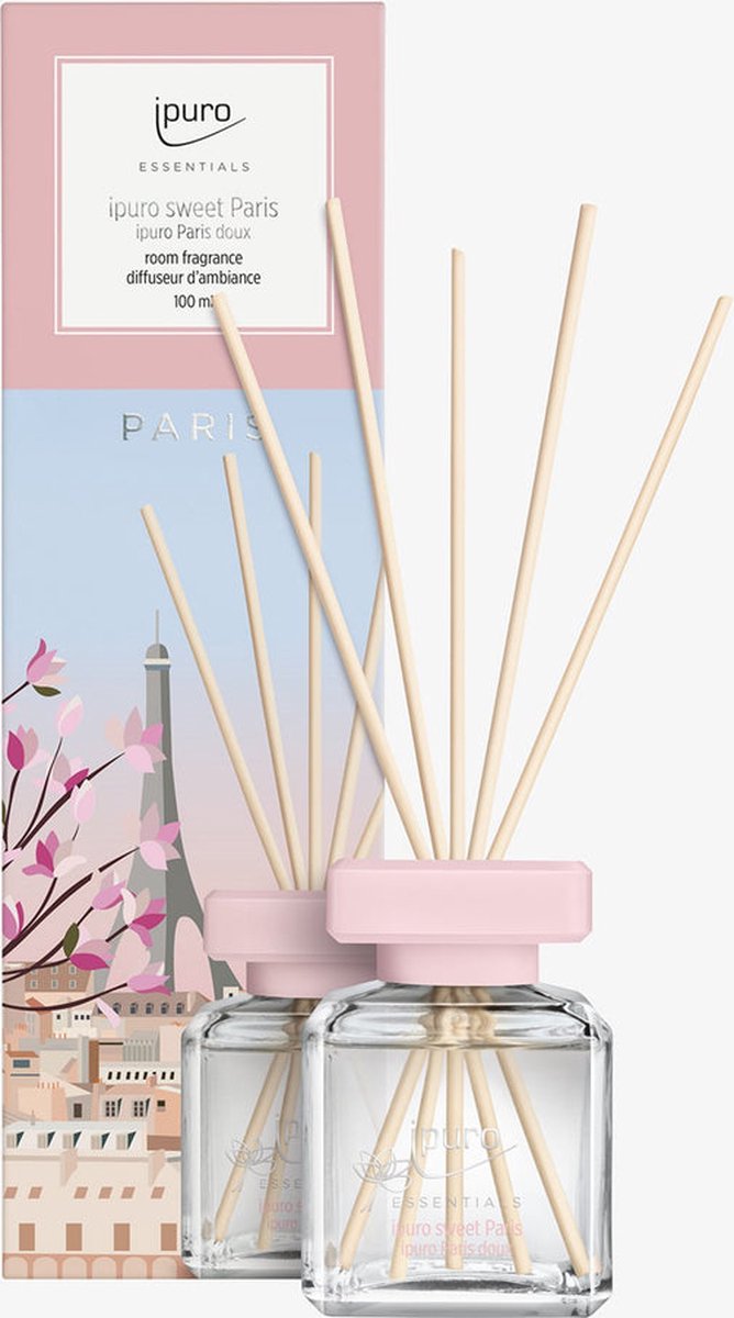 Goedkoopste ipuro ESSENTIALS Sweet Paris geurverspreider Geurfles Roze, Transparant