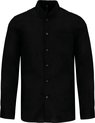 Luxe Overhemd/Blouse met Mao kraag merk Kariban maat XL Zwart