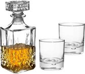 Carafe à whisky Secret de Gourmet Noblesse 1 litre avec 6x verres à whisky de luxe 300 ml - Coffret cadeau