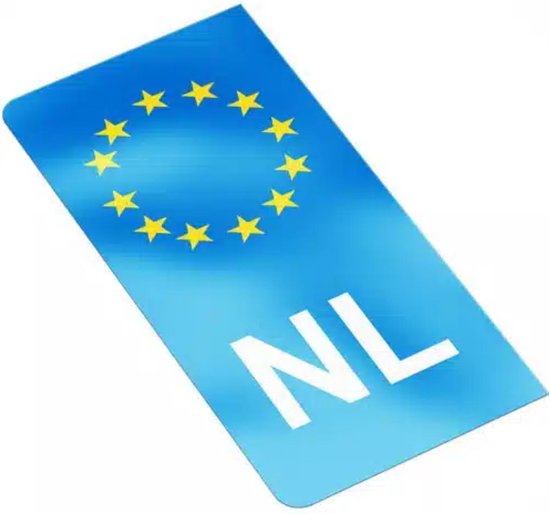 NL Sticker Kentekenplaat - Set van 2 stickers