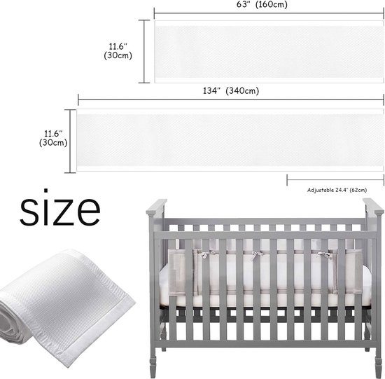 Bedomranding baby Bedbescherming Baby Bed Bumper