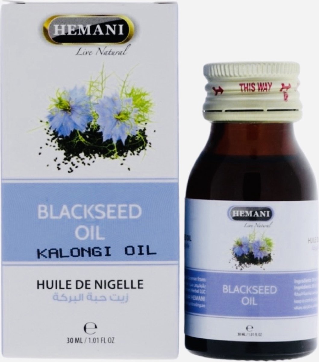 GoodUse Export Hemani Black Seed Oil 30ml - Kalonji Olie - Haarverzorging - Voedingsrijk - Haarbehandeling - Gezond - Nutriënten - Natuurlijk - Haar Glans - Gezonde Hoofdhuid - Haargroei - Ontstekingsremmend - Rugpijn - Hoofdpijn - Ontsteking - Acne