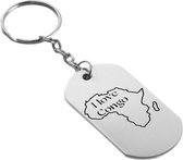 Akyol - Republiek Congo Sleutelhanger - Republiek Congo- Toeristen - Must go - Republic Congo travel guide - Accessoires - Cadeau - Gift - Geschenk - 2,5 x 2,5 CM