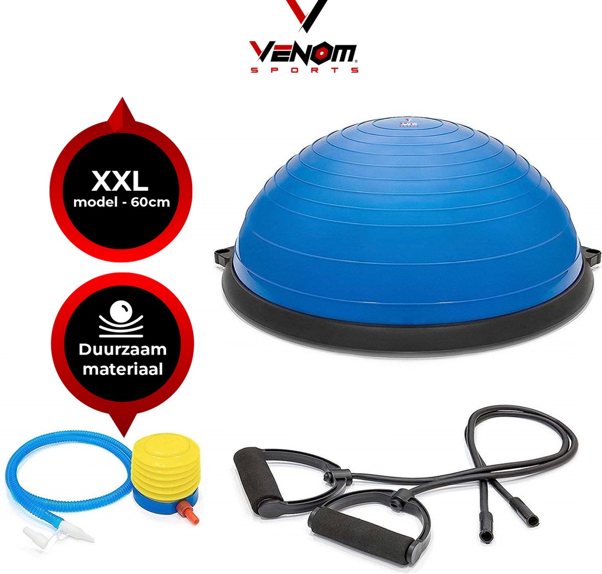 Venom Sports® X-BALL - Balance Trainer - Planche d'équilibre avec  demi-balle de yoga 