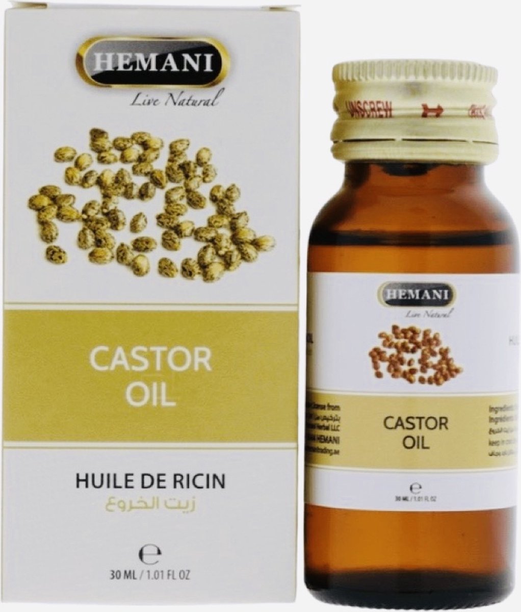 GoodUse Export Hemani Castor Oil 30ml - Castor olie - Haarverzorging - Voedingsrijk - Haarbehandeling - Haar Glans - Hoofdhuid - Haargroei - Haarroos - Antioxidant - Ontstekingsremmend - Rugpijn - Constipatie - Wimpergroei - Huid - Wenkbrauwen
