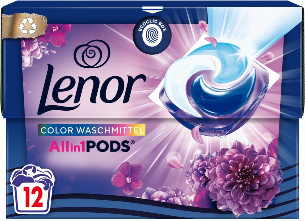 Goedkoopste Lenor Wasmiddel All-in-1 Pods Amethist & Bloemen Boeket 12 stuks