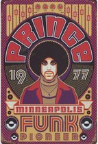 Wandbord Muziek Concert - Prince Minnerpolis Funk Pioneer 1977