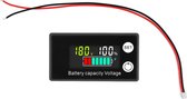 Batterijcapaciteitsmonitor Met Alarm En Temperatuurweergave - 10-100V - Batterijmonitor - Spanningsmeter - 12V - 24V - 36V - 48V - 60V - 72V - 96V - LCD-Display - Percentage Indicator - Tester - Elektrische Detector