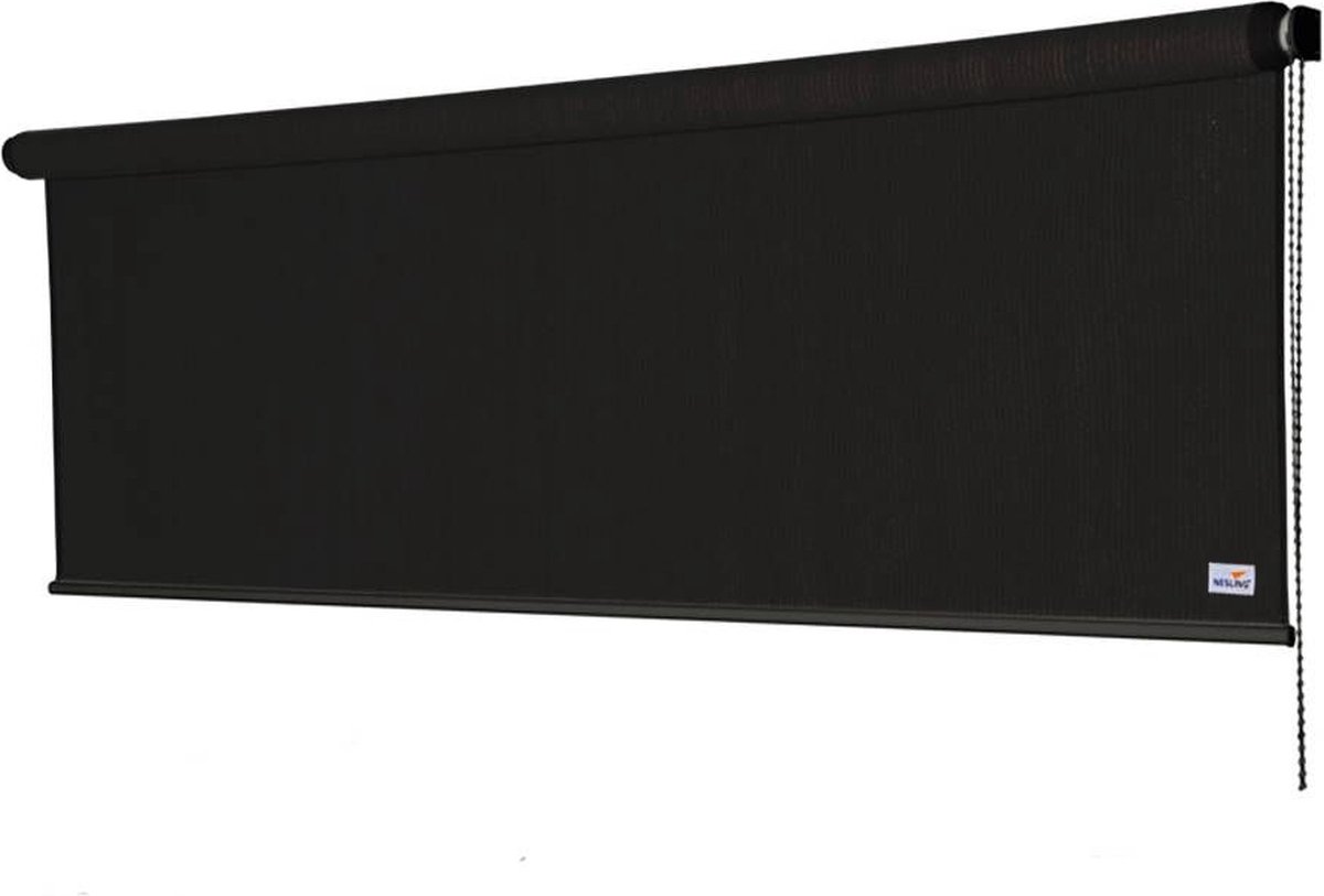 Compleet pakket: Rolgordijn breed 2,48 x 2,4m, Zwart met doekreiniger