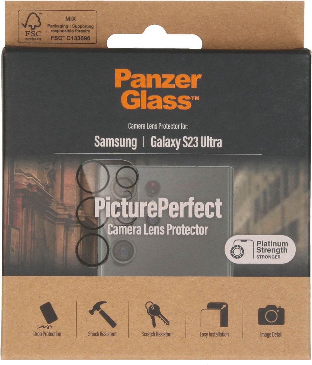 PanzerGlass Protection d'écran camera en verre trempé pour Samsung Galaxy  S23 FE